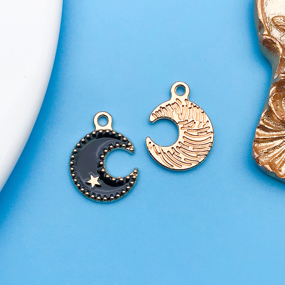 Wholesale Black Drip Oil Alloy Cartoon DIY Necklace, Bracelet, Pendant